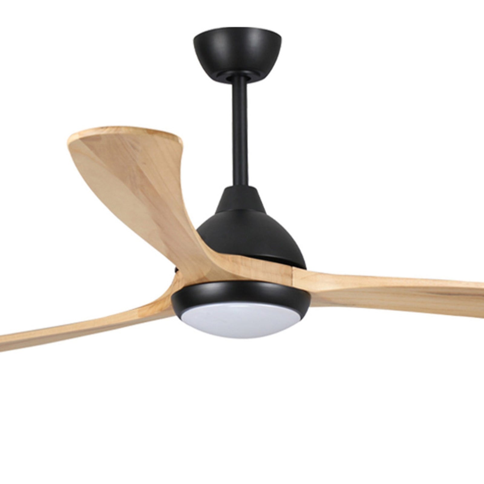 Details View Fanco Sanctuary 52'' (132cm) DC Ceiling Fan with LED Light - Black and Natural F6001/219A - The Blue Space