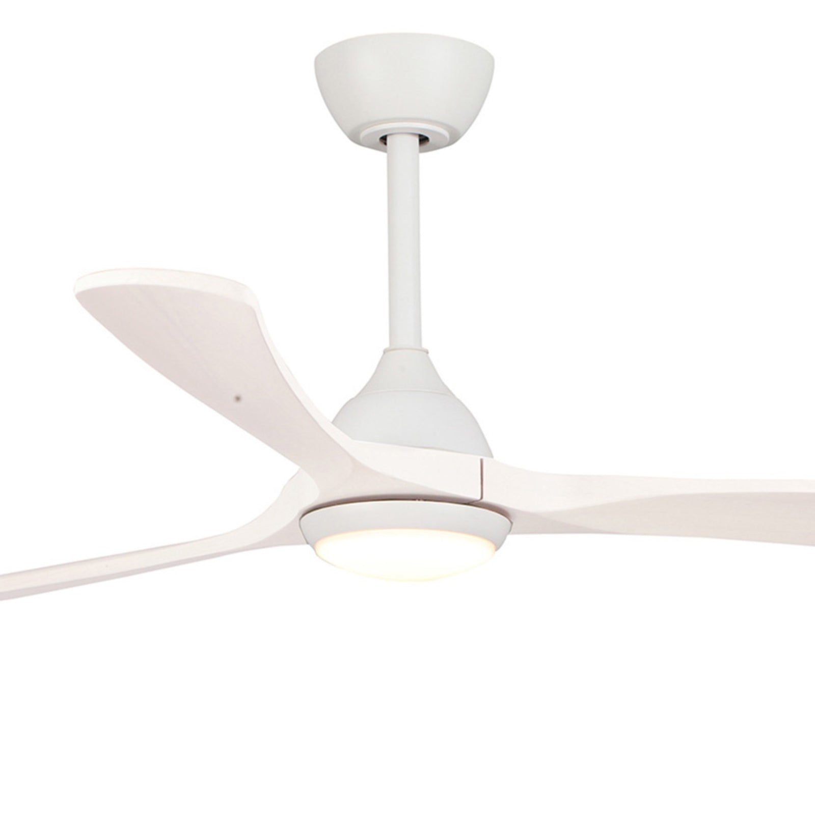Side View Fanco Sanctuary 52'' (132cm) DC Ceiling Fan with LED Light - White and Whitewash F6001/120A - The Blue Space
