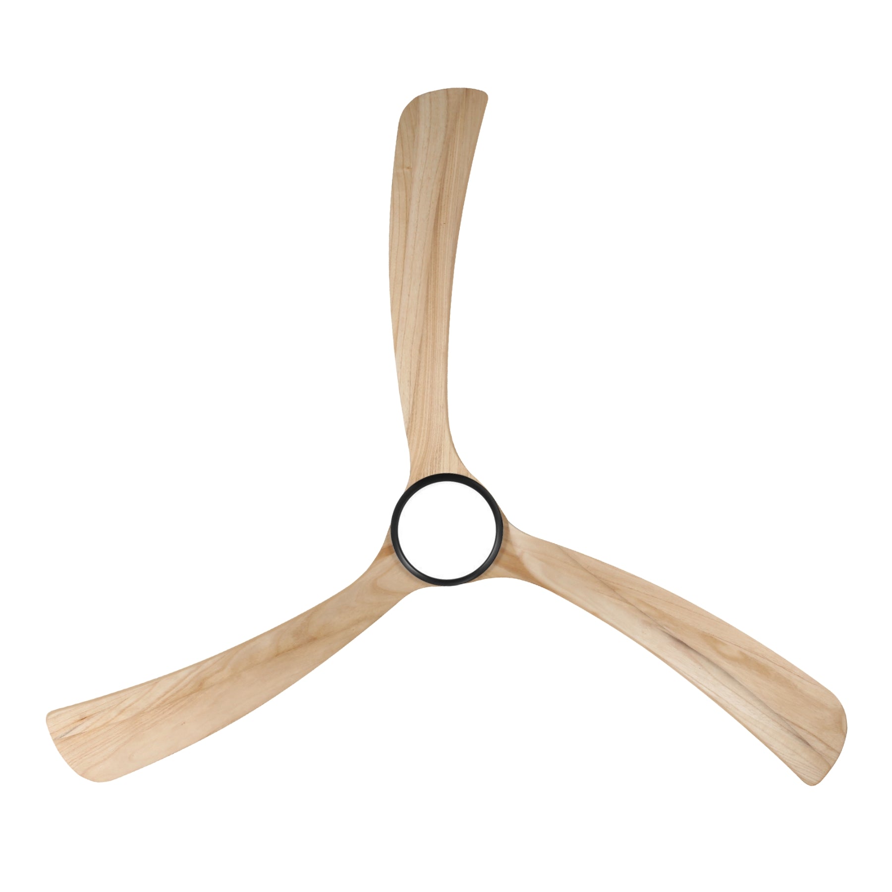 Plan View Fanco Sanctuary 70'' (178cm) DC Ceiling Fan with LED Light - Black and Natural KF6011/219A - The Blue Space