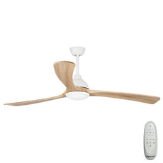 Fanco Sanctuary 70'' (178cm) DC Ceiling Fan with LED Light - White and Natural KF6011/119A - The Blue Space