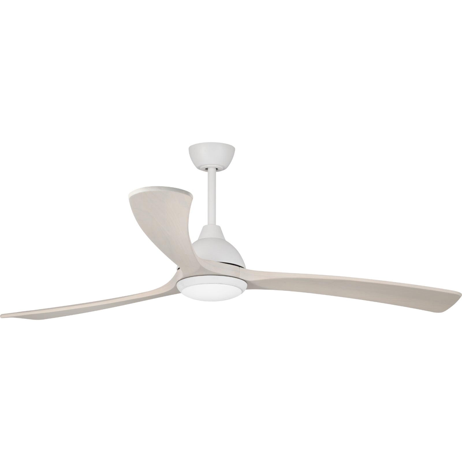 Side View Fanco Sanctuary 70'' (178cm) DC Ceiling Fan with LED Light - White and Whitewash KF6011/101A - The Blue Space