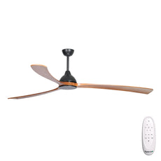 Fanco Sanctuary 86'' (218cm) DC Ceiling Fan - Black and Teak KF6020/218A - The Blue Space