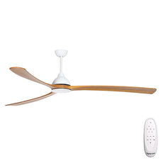 Fanco Sanctuary 86'' (218cm) DC Ceiling Fan - White and Teak KF6020/118A - The Blue Space