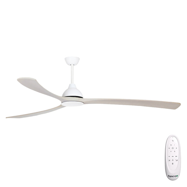 Fanco Sanctuary 86'' (218cm) DC Ceiling Fan - White and Whitewash KF6020/101A - The Blue Space