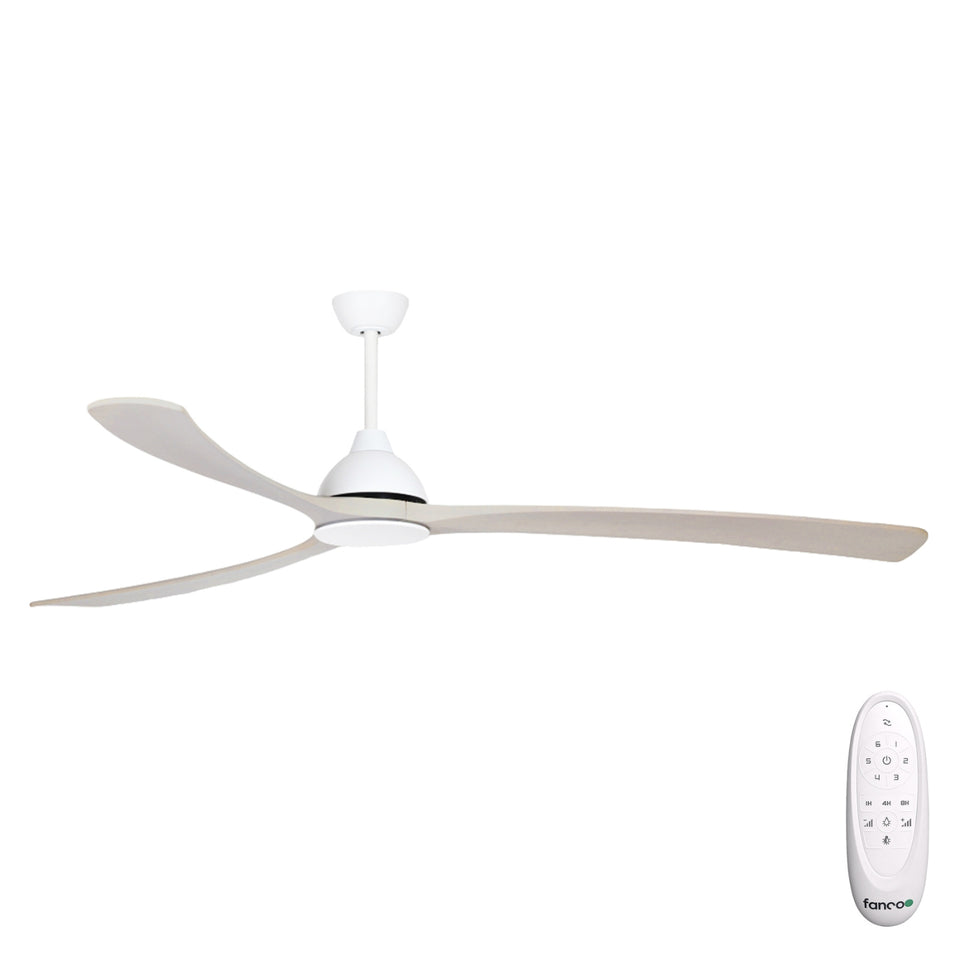 Fanco Sanctuary 86'' (218cm) DC Ceiling Fan - White and Whitewash