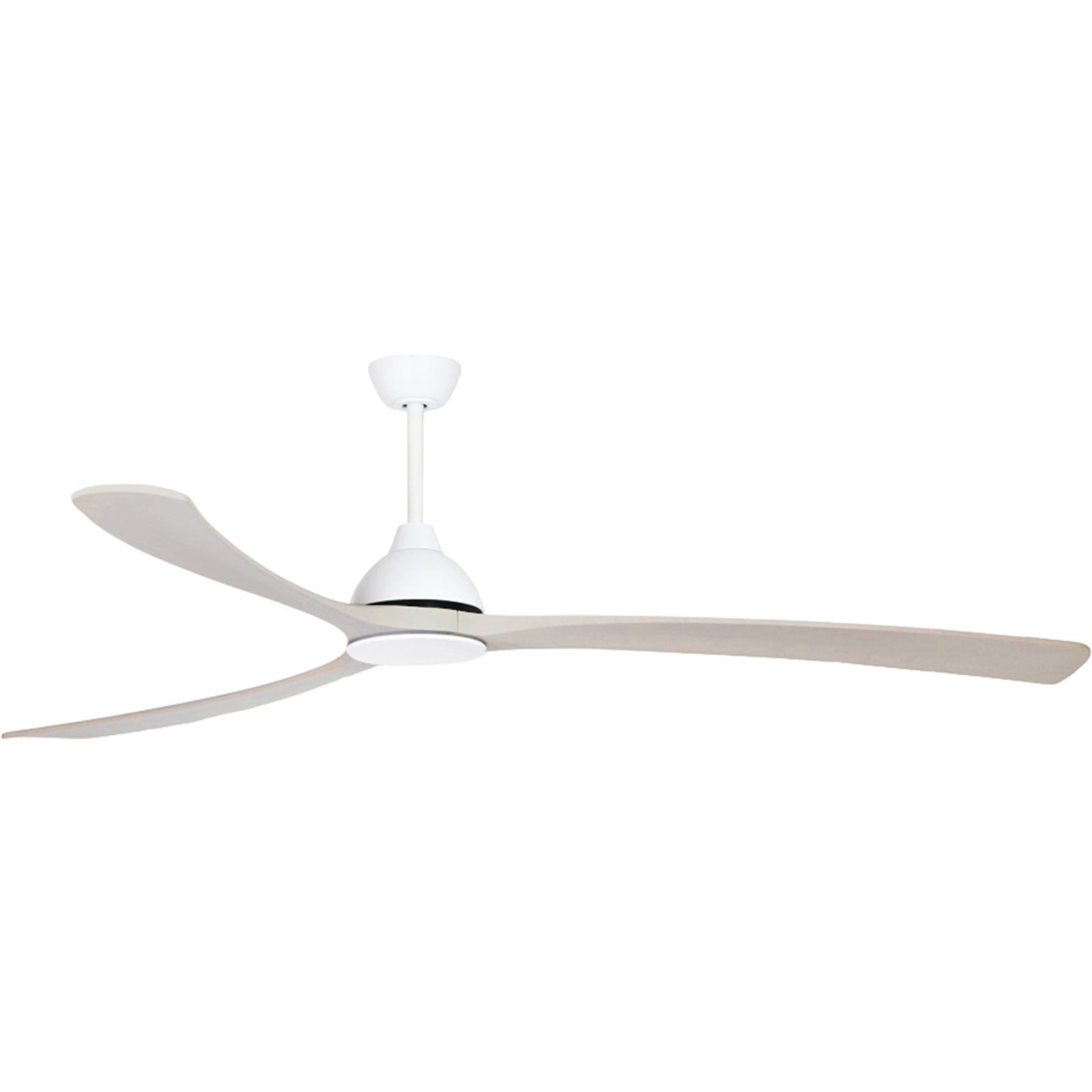 Side View Fanco Sanctuary 86'' (218cm) DC Ceiling Fan - White and Whitewash KF6020/101A - The Blue Space