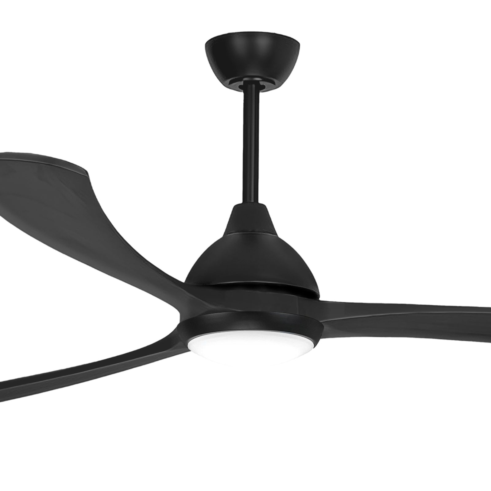 Details Fanco Sanctuary 86'' (218cm) DC Ceiling Fan with LED Light - Black and Black Timber KF6021/202A - The Blue Space