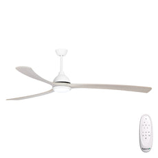 Fanco Sanctuary 86'' (218cm) DC Ceiling Fan with LED Light - White and Whitewash KF6021/101A - The Blue Space