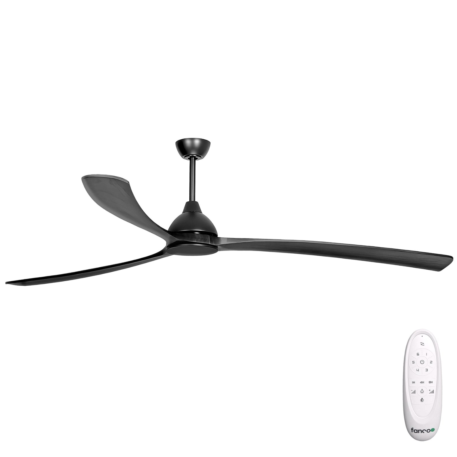 Fanco Sanctuary 92'' (234cm) DC Ceiling Fan - Black and Black Timber KF6030/202A - The Blue Space