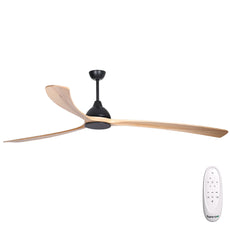 Fanco Sanctuary 92'' (234cm) DC Ceiling Fan - Black and Natural KF6030/219A - The Blue Space
