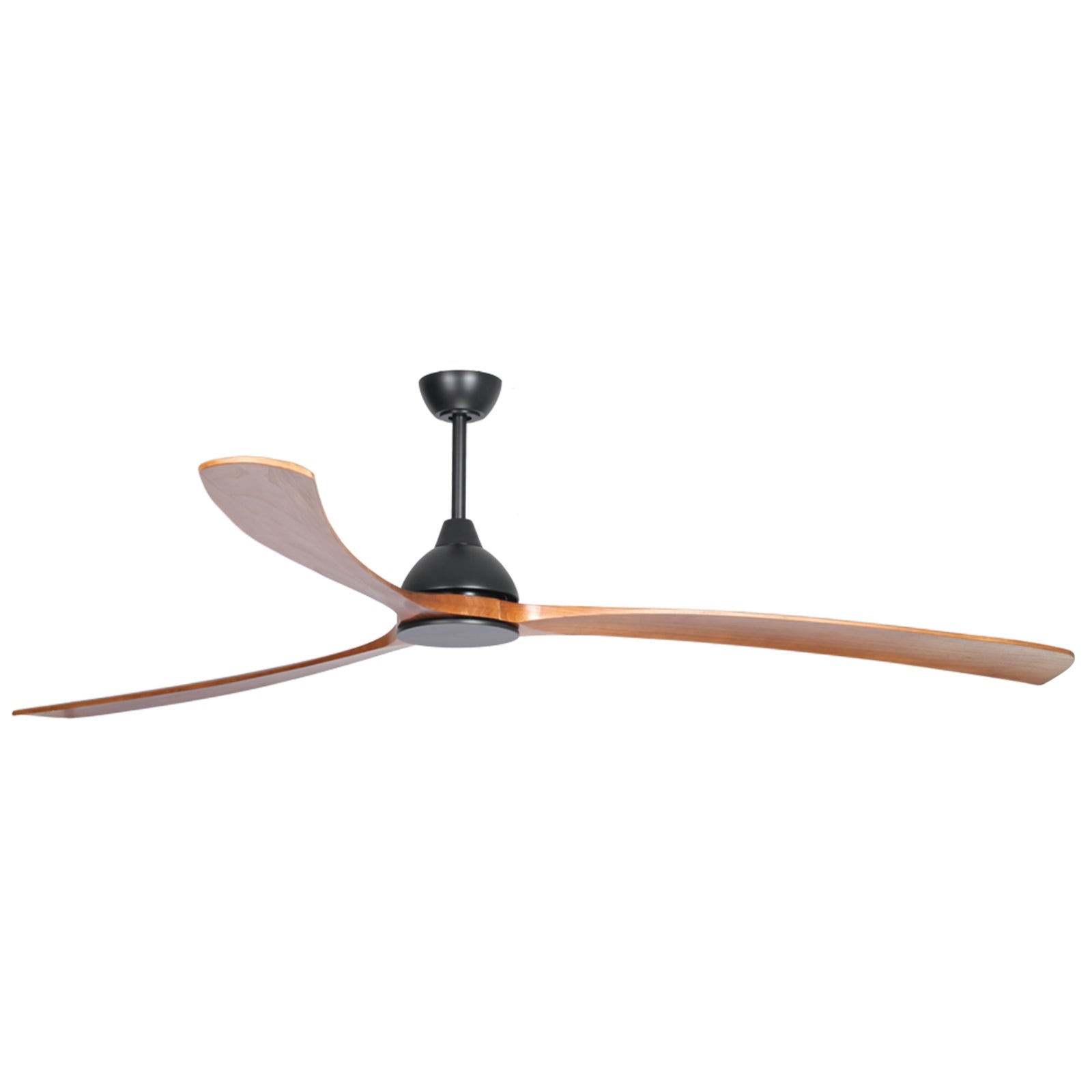 Side View Fanco Sanctuary 92'' (234cm) DC Ceiling Fan - Black and Teak KF6030/218A - The Blue Space