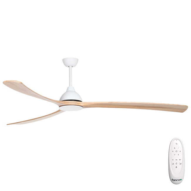 Fanco Sanctuary 92'' (234cm) DC Ceiling Fan - White and Natural KF6030/119A - The Blue Space