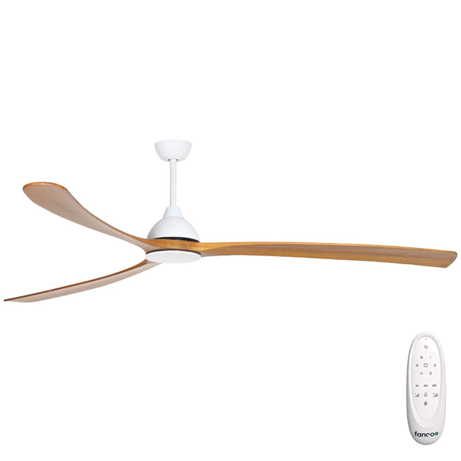 Fanco Sanctuary 92'' (234cm) DC Ceiling Fan - White and Teak KF6030/118A - The Blue Space