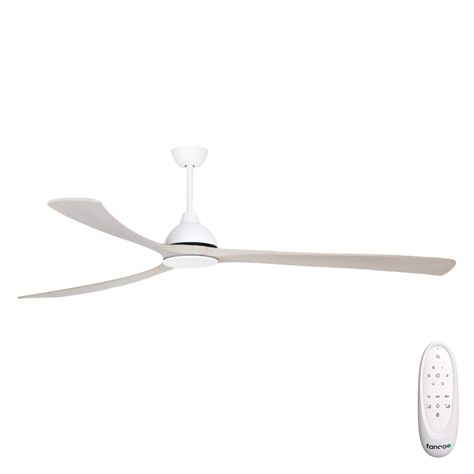 Fanco Sanctuary 92'' (234cm) DC Ceiling Fan - White and Whitewash KF6030/101A - The Blue Space