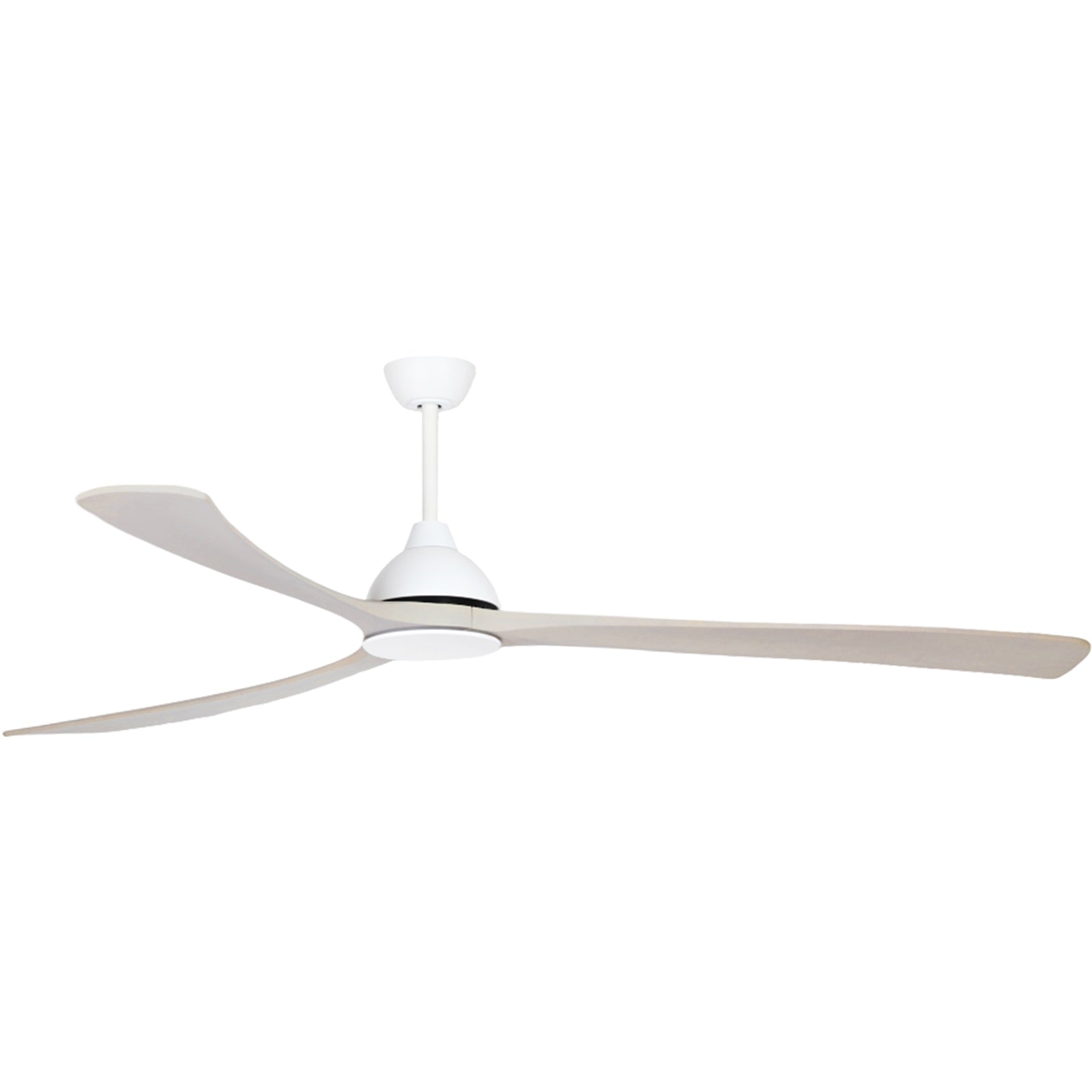 Side View Fanco Sanctuary 92'' (234cm) DC Ceiling Fan - White and Whitewash KF6030/101A - The Blue Space