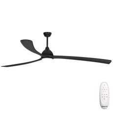 Fanco Sanctuary 92'' (234cm) DC Ceiling Fan with LED Light - Black and Black Timber KF6031/202A - The Blue Space