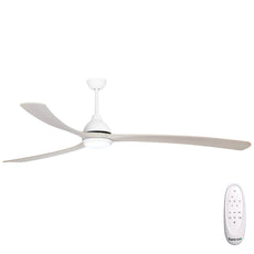 Fanco Sanctuary 92'' (234cm) DC Ceiling Fan with LED Light - White and Whitewash KF6031/101A - The Blue Space