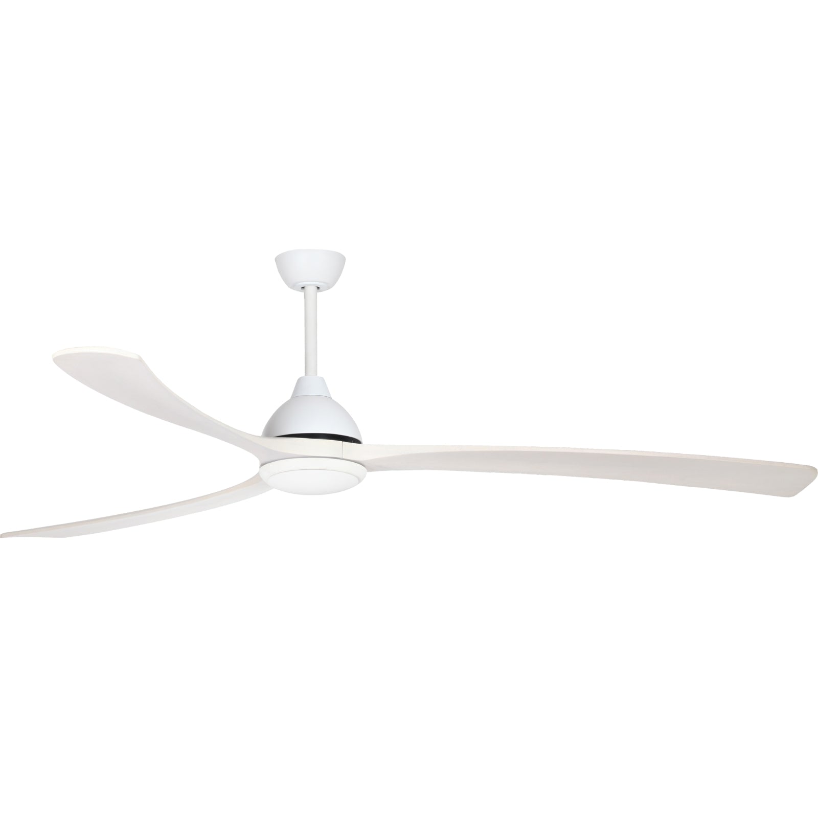 Side View Fanco Sanctuary 92'' (234cm) DC Ceiling Fan with LED Light - White and Whitewash KF6031/101A - The Blue Space