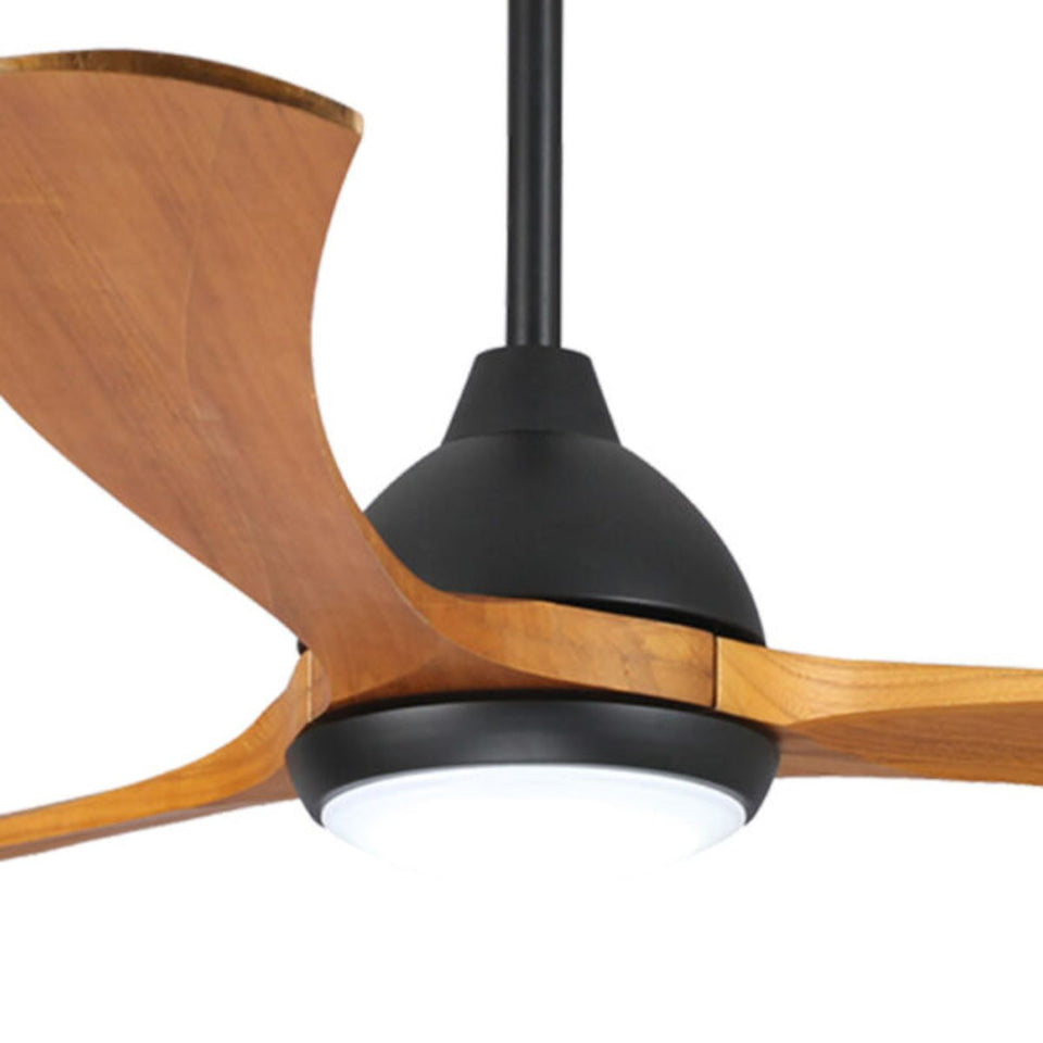 Fanco Sanctuary 86'' (218cm) DC Ceiling Fan with LED Light - Black and Teak