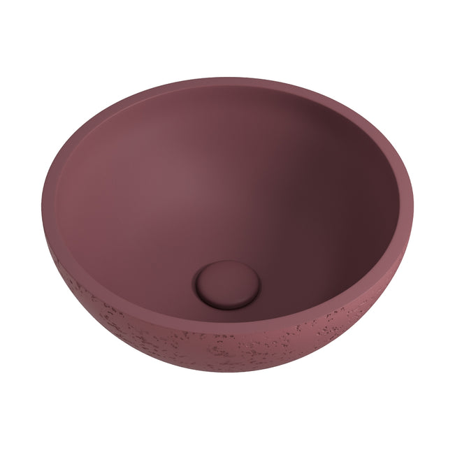 Fienza Alba Round Concrete Above Counter Basin - Mulberry RB074MU
