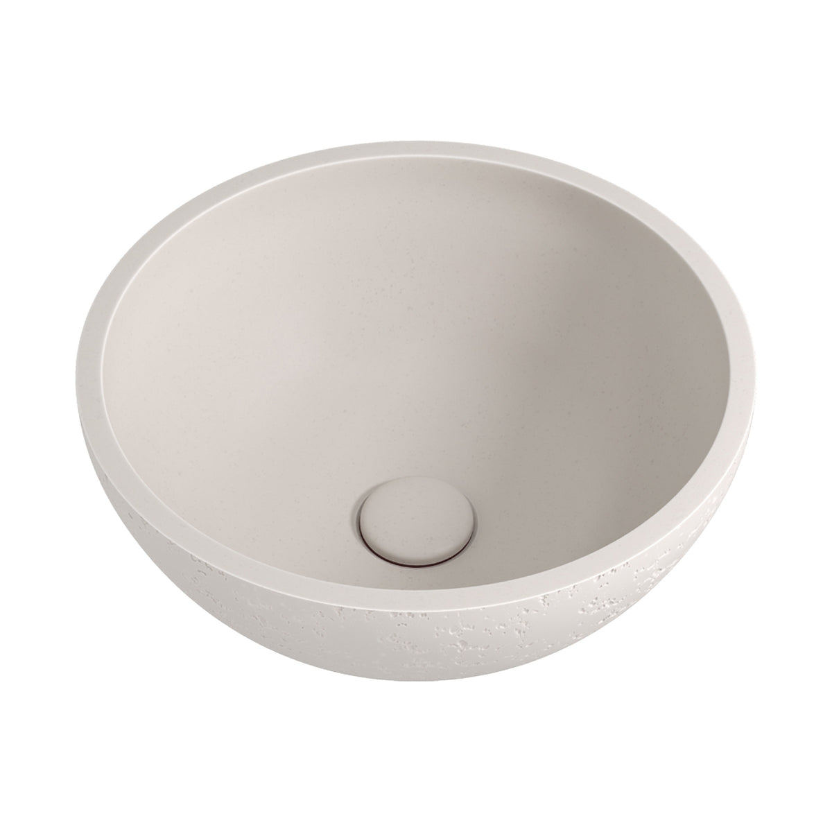 Fienza Alba Round Concrete Above Counter Basin - Vanilla RB074V