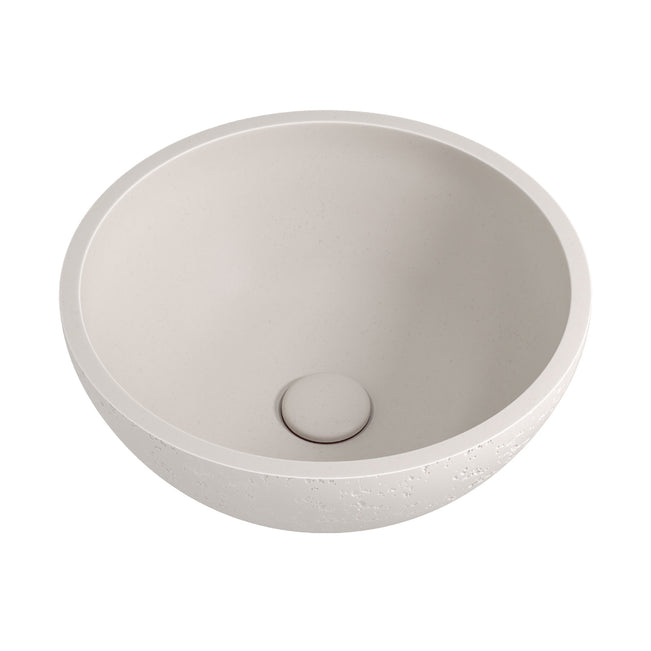 Fienza Alba Round Concrete Above Counter Basin - Vanilla RB074V
