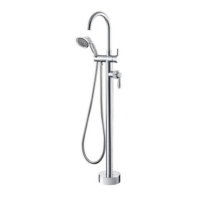 Fienza Eleanor Floor Mixer and Shower - Chrome/Chrome