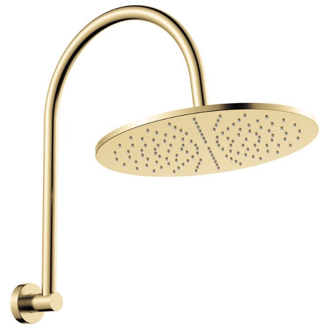 Fienza Empire Slim Curved Shower Arm Set Urban Brass