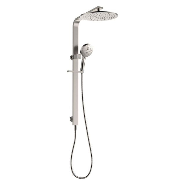 Fienza Empire Slim Deluxe Twin Shower Brushed Nickel