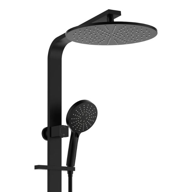 Fienza Empire Slim Deluxe Twin Shower Matte Black