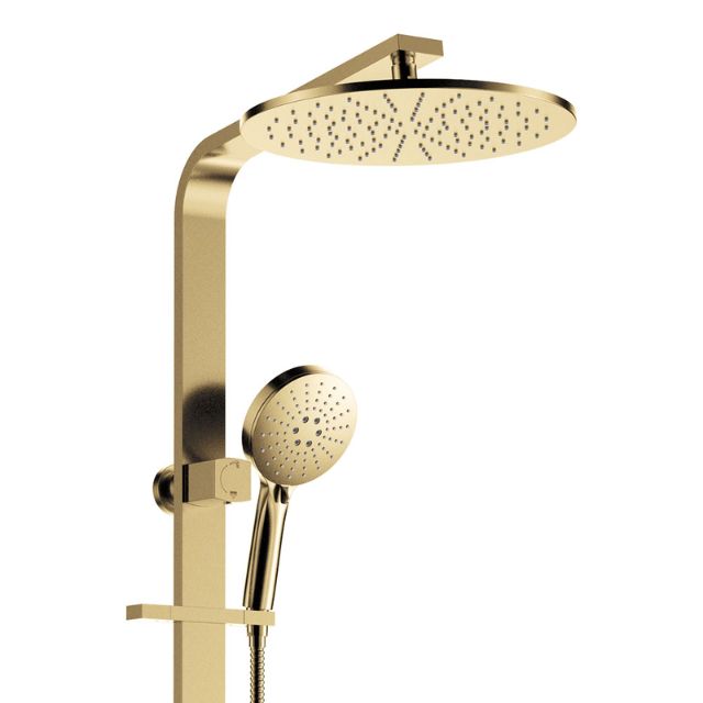 Fienza Empire Slim Deluxe Twin Shower Urban Brass