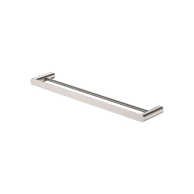 Fienza Empire Slim Double Towel Rail 600mm Brushed Nickel