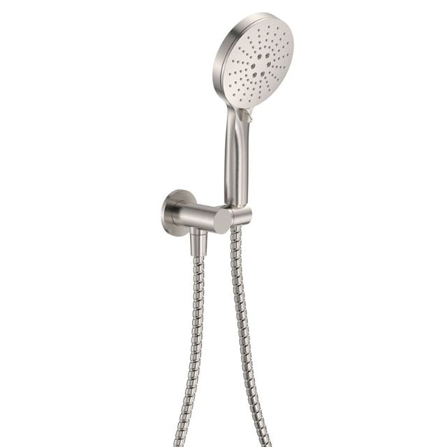 Fienza Empire Slim Hand Shower Round Plate Brushed Nickel