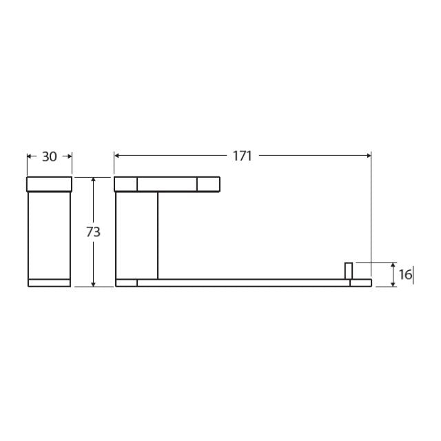 Fienza Empire Slim Toilet Roll Holder Brushed Copper