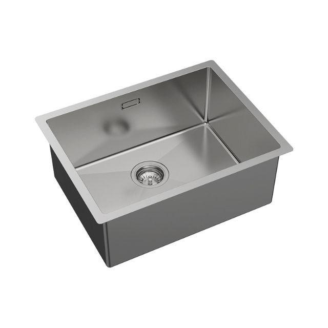 Angle Fienza Hana Laundry Sink 50L With Overflow Top/Undermount 580X445X240mm 68501 - The Blue Space