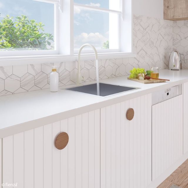 Lifestyle Fienza Hana Single Bowl Sink 40L Top/Undermount 550X450X200mm 68402 - The Blue Space