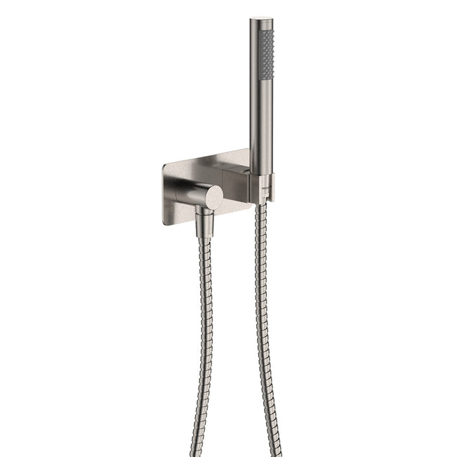 Fienza Isabella Hand Shower Rectangular Plate Brushed Nickel 433112BN - The Blue Space