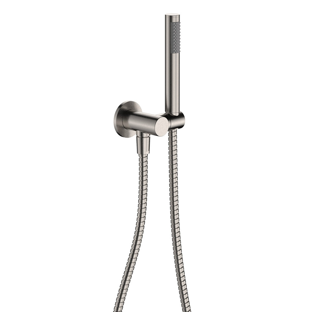 Fienza Isabella Hand Shower Round Plate Brushed Nickel 433203BN - The Blue Space