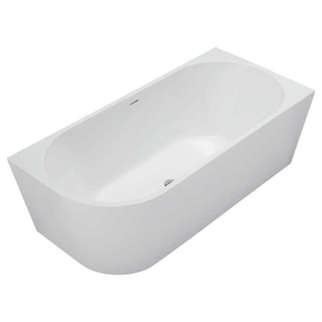 Fienza Isabella Left-Hand Acrylic Corner Bath with Overflow, Gloss White, 1700mm - The Blue Space