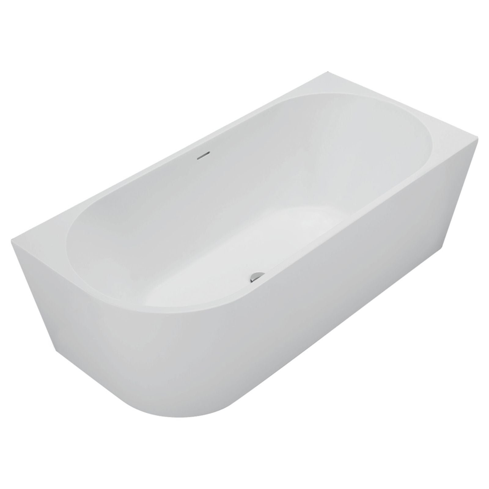 Fienza Isabella Left Hand Acrylic Corner Bath with Overflow 1700mm - Matte White FR67-1700L-MW-OF - The Blue Space