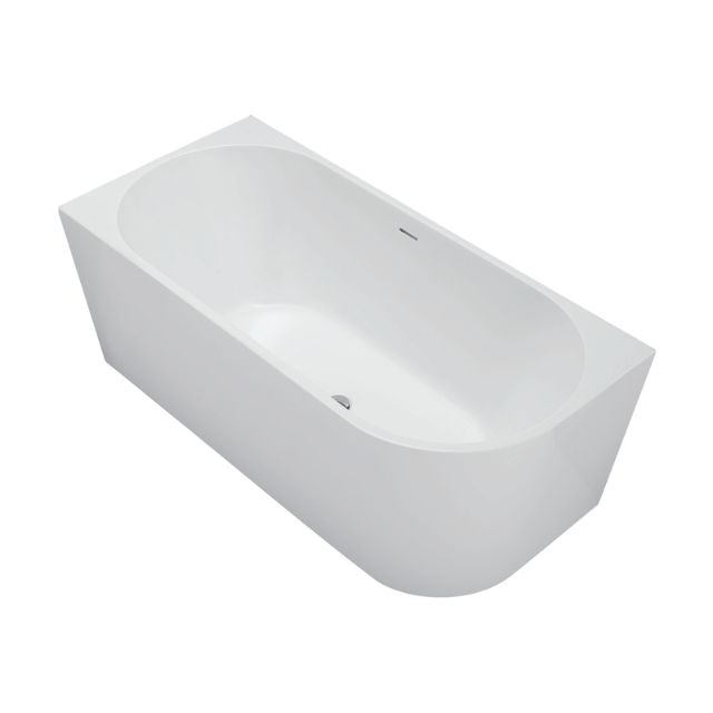 Fienza Isabella Acrylic Corner Bath 1500 with Overflow Gloss White - Right Handed Corner - Right Handed Corner The Blue Space