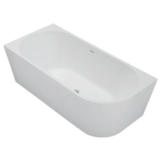 Fienza Isabella Right-Hand Acrylic Corner Bath with Overflow 1700mm - Matte White FR67-1700R-MW-OF - The Blue Space