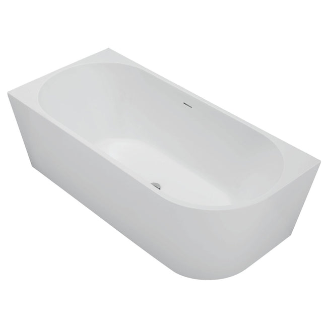 Fienza Isabella Right-Hand Acrylic Corner Bath with Overflow 1700mm - Matte White FR67-1700R-MW-OF - The Blue Space