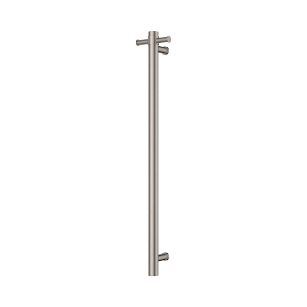 Fienza Isabella Vertical Heated Towel Rail 100 x 900mm Brushed Nickel 827900BN - The Blue Space