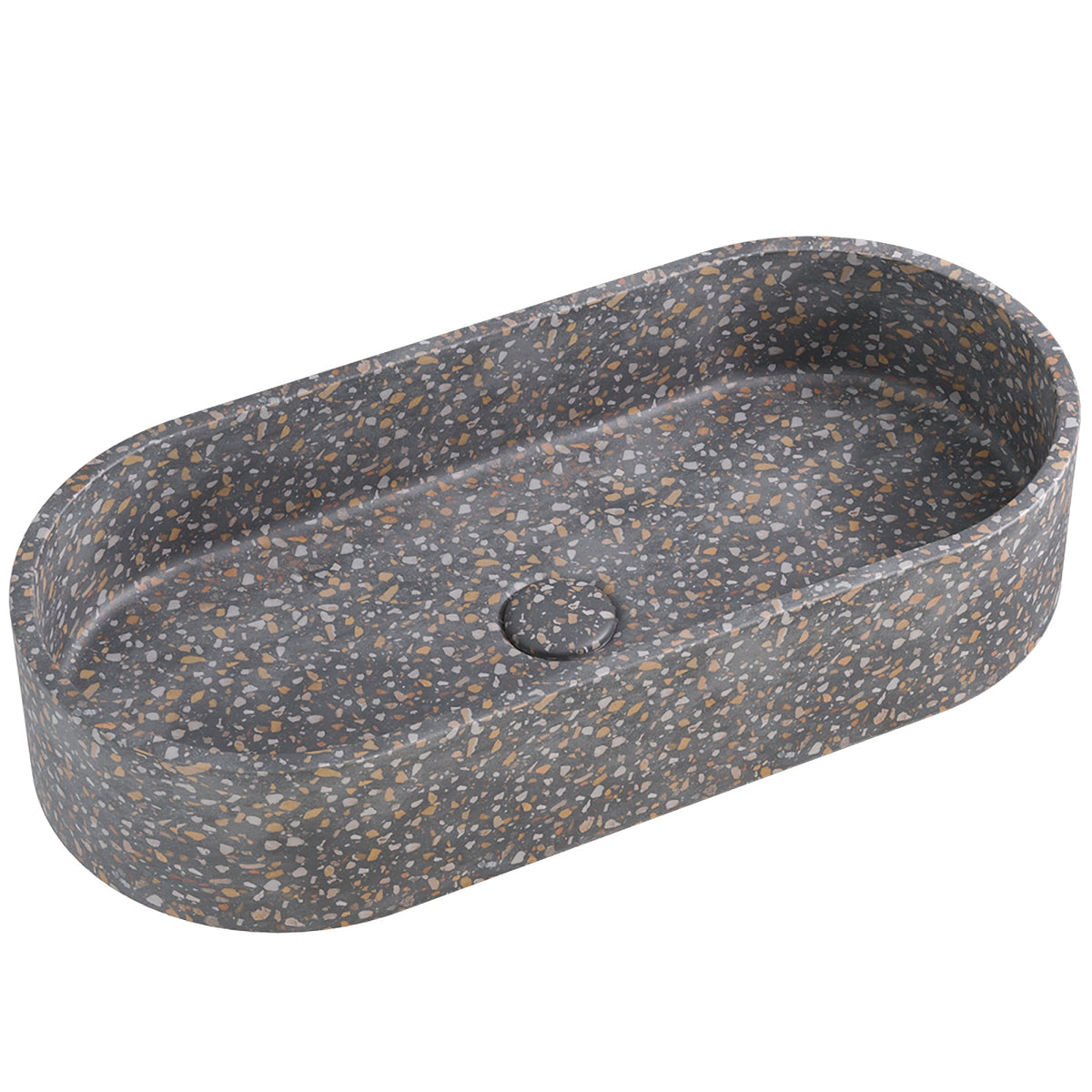 Fienza Jada Pill Concrete Above Counter Basin - Lunar Terrazzo RB013LT