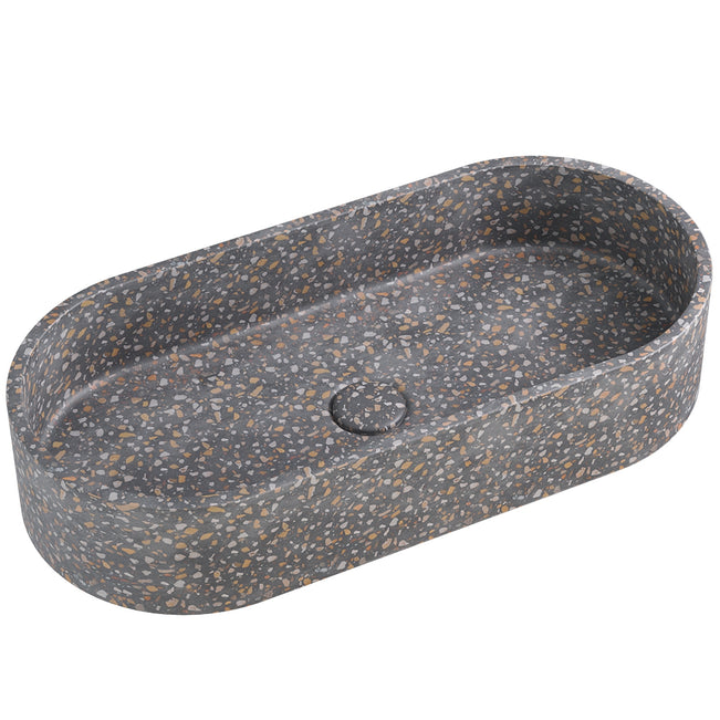 Fienza Jada Pill Concrete Above Counter Basin - Lunar Terrazzo RB013LT