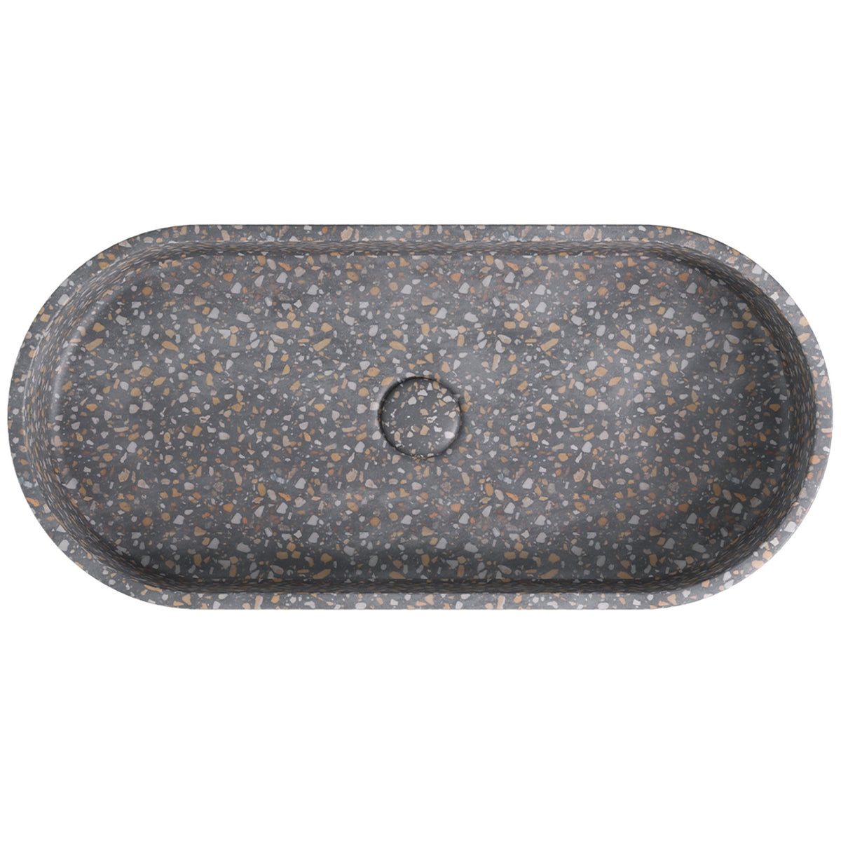 Top Fienza Jada Pill Concrete Above Counter Basin - Lunar Terrazzo RB013LT