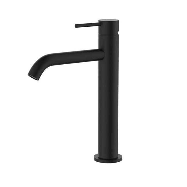 Fienza Kaya Medium Basin Mixer Matte Black 228110B-LF - The Blue Space