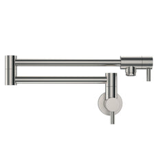 Fienza Kaya Pot Filler Wall Mixer Brushed Nickel 228120BN-LF - The Blue Space