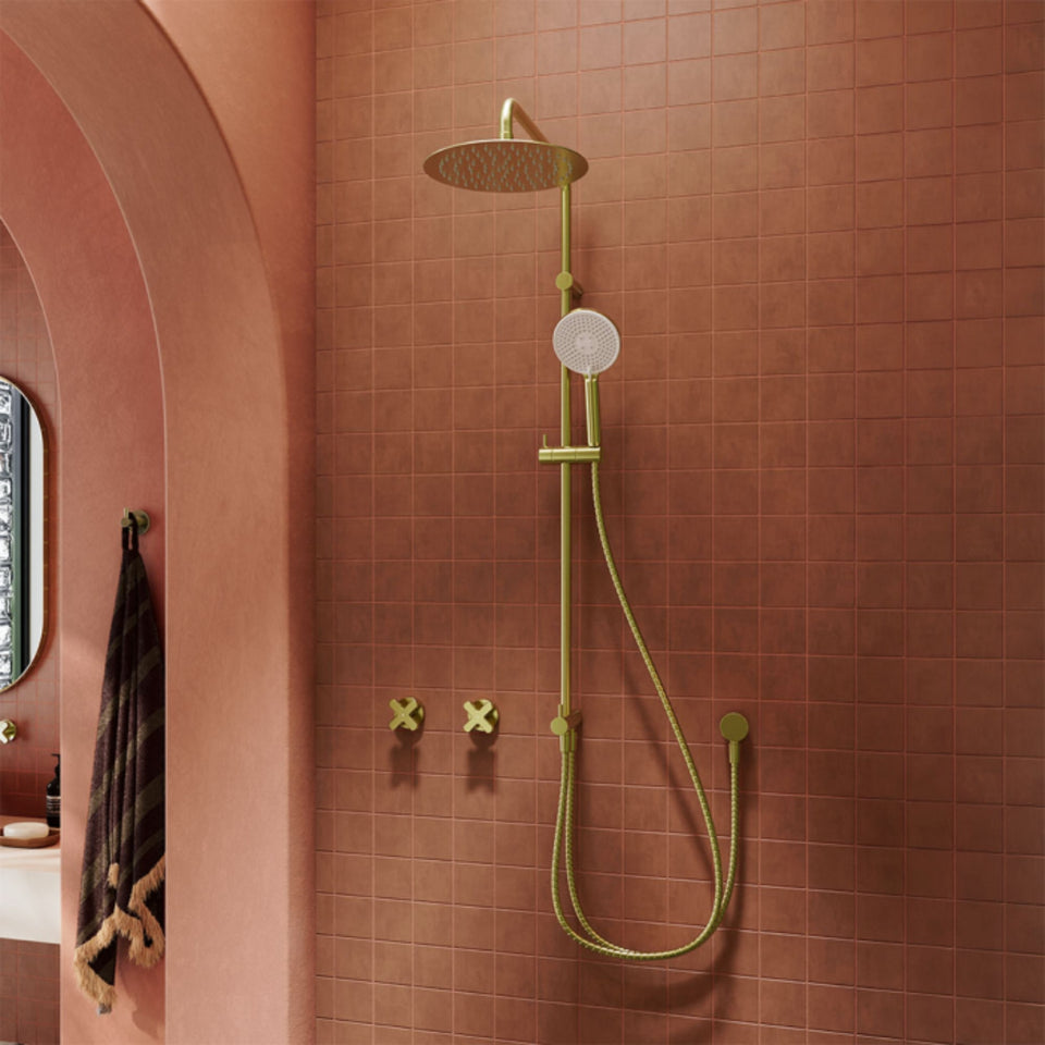 Fienza Kaya Retrofit Twin Shower - Urban Brass